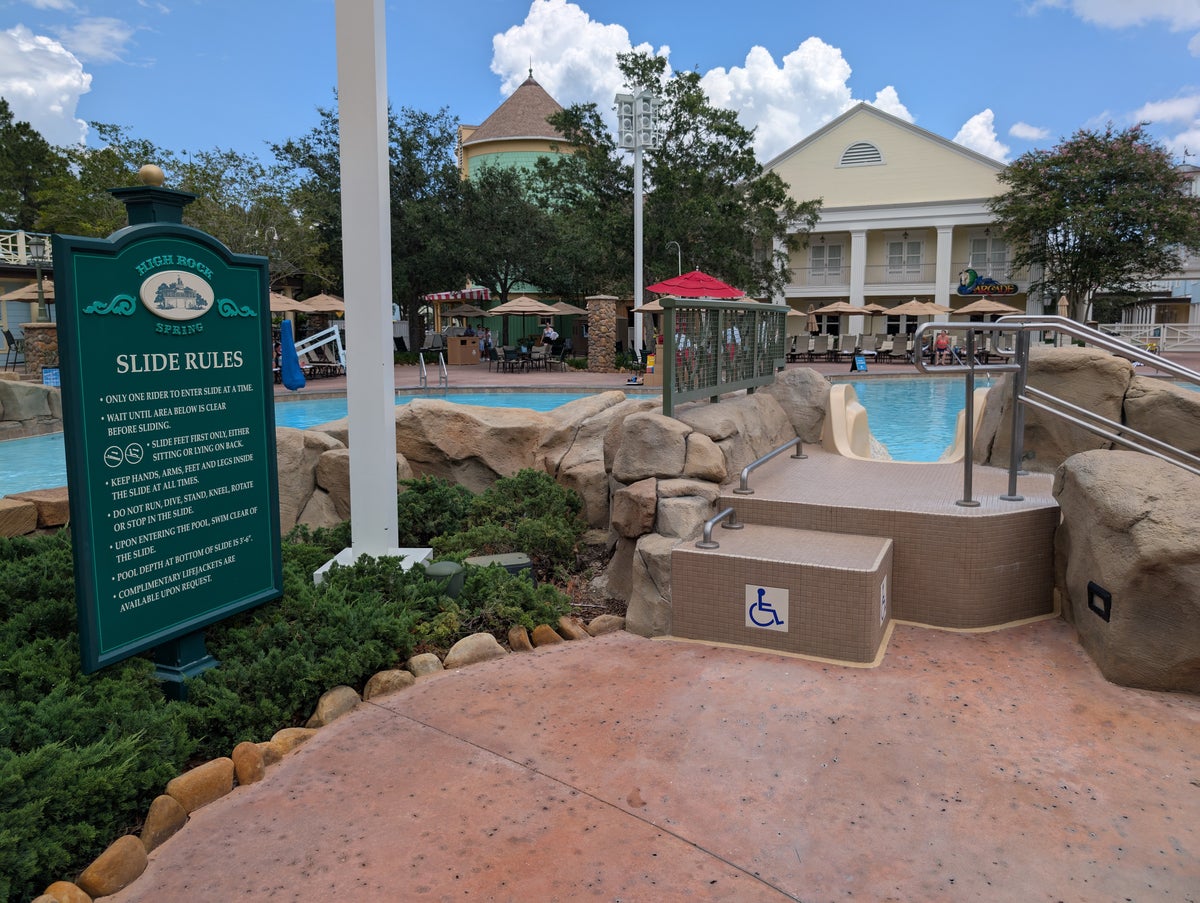 Disney's Saratoga Springs Resort & Spa amenities pool High Rock Spring Pool slide