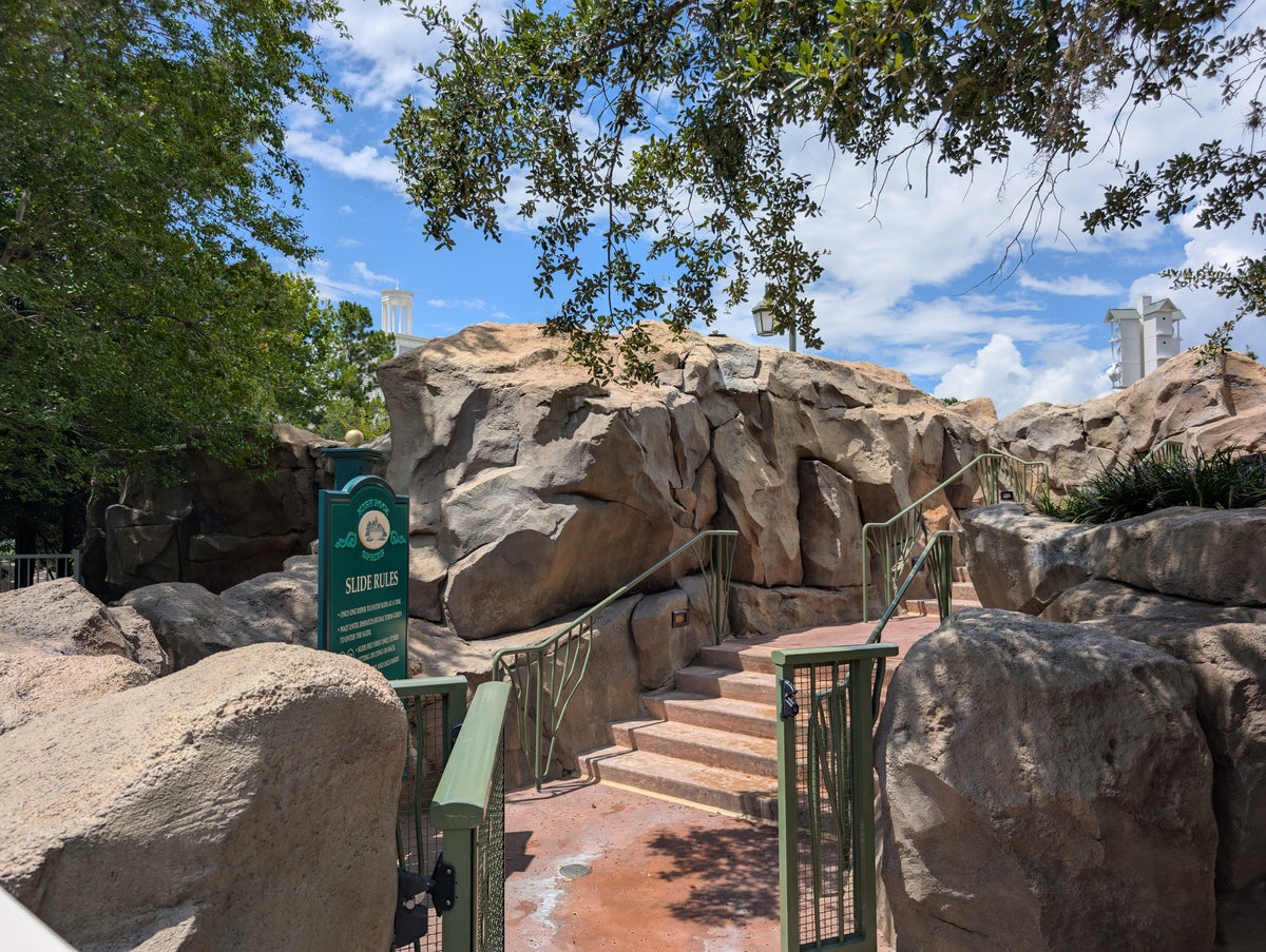 Disney's Saratoga Springs Resort & Spa amenities pools High Rock Spring Pool main slide