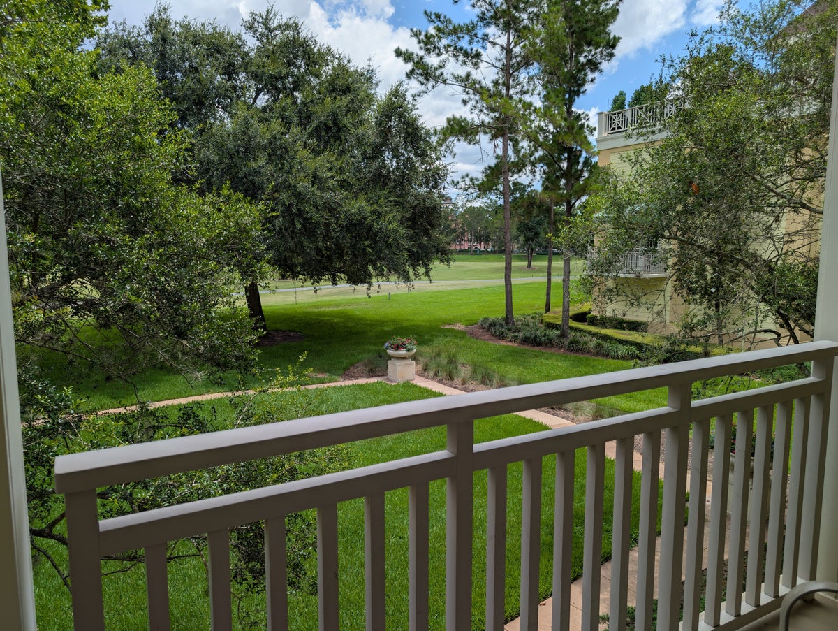 Disney's Saratoga Springs Resort & Spa room balcony golf course view