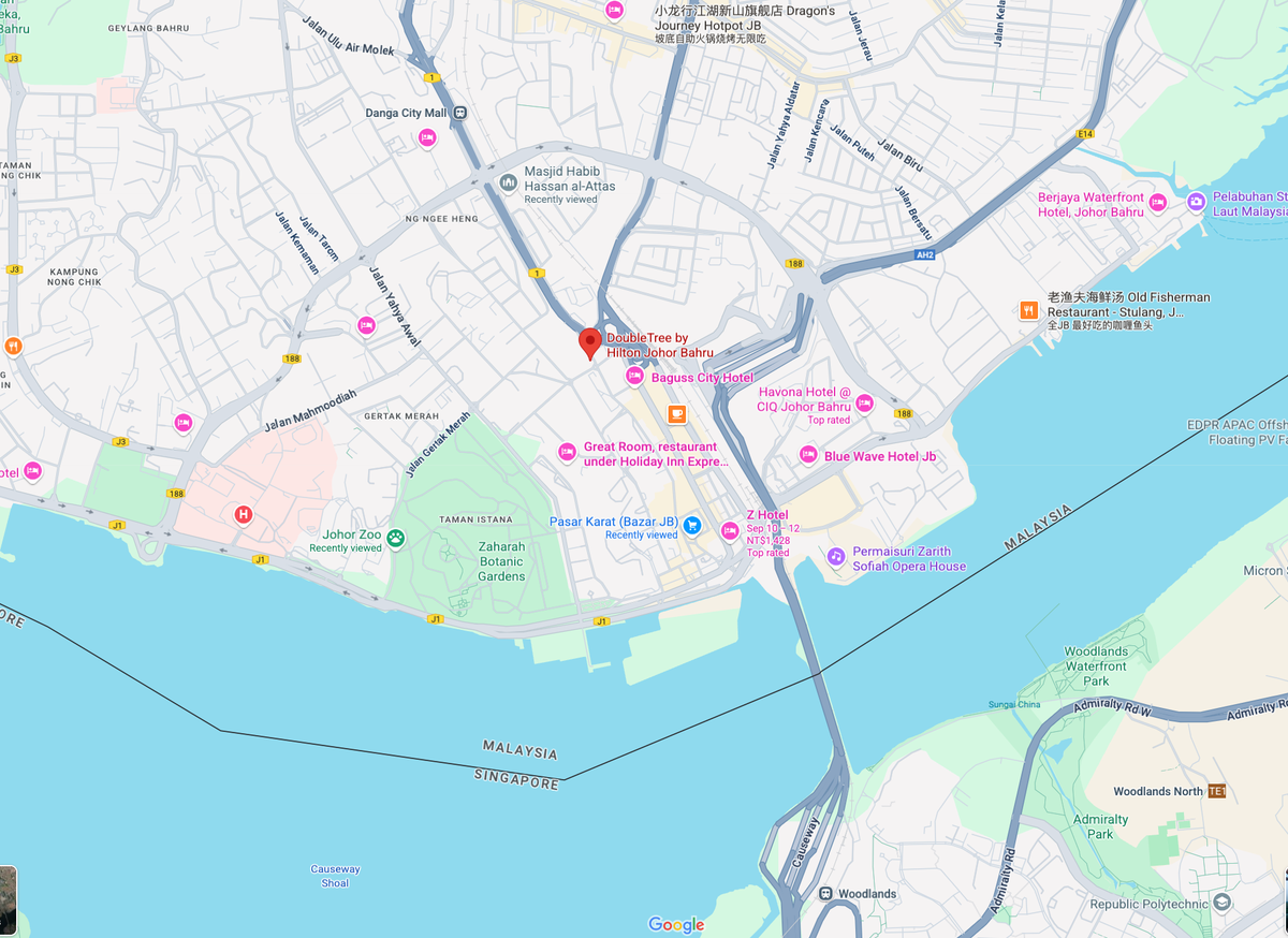 DoubleTree by Hilton Johor Bahru location