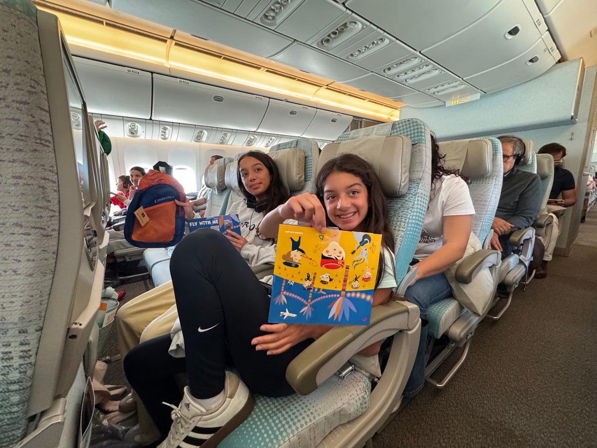 Emirates economy amenity gifts kids