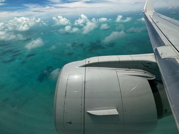 Flying over South Caicos Flying over South Caicos