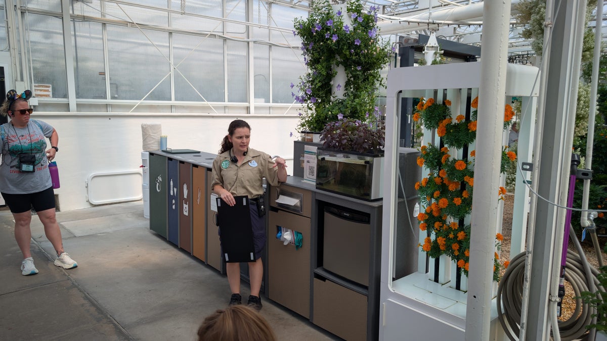 Grow tank in the Production Greenhouse at EPCOT The Land Behind the Seeds Tour