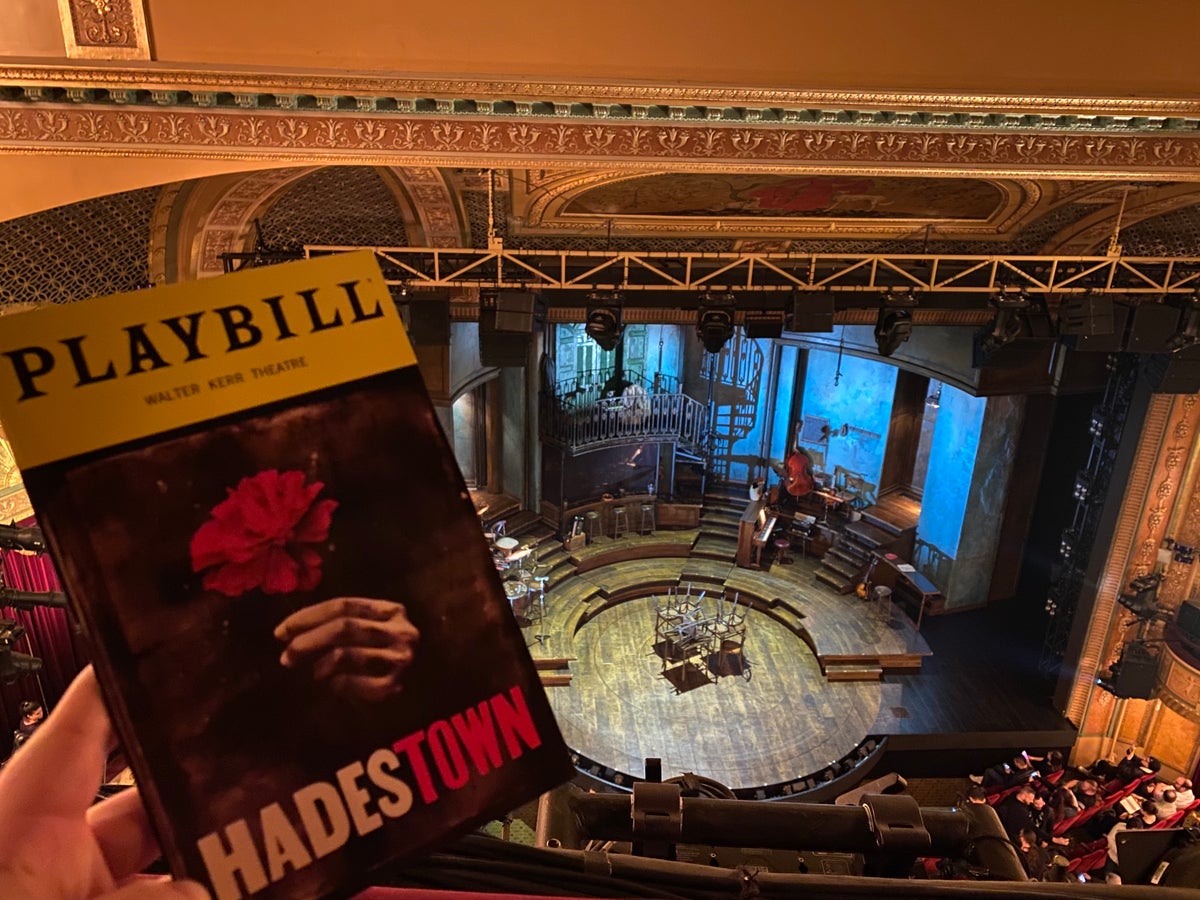 Hadestown Playbill and Stage