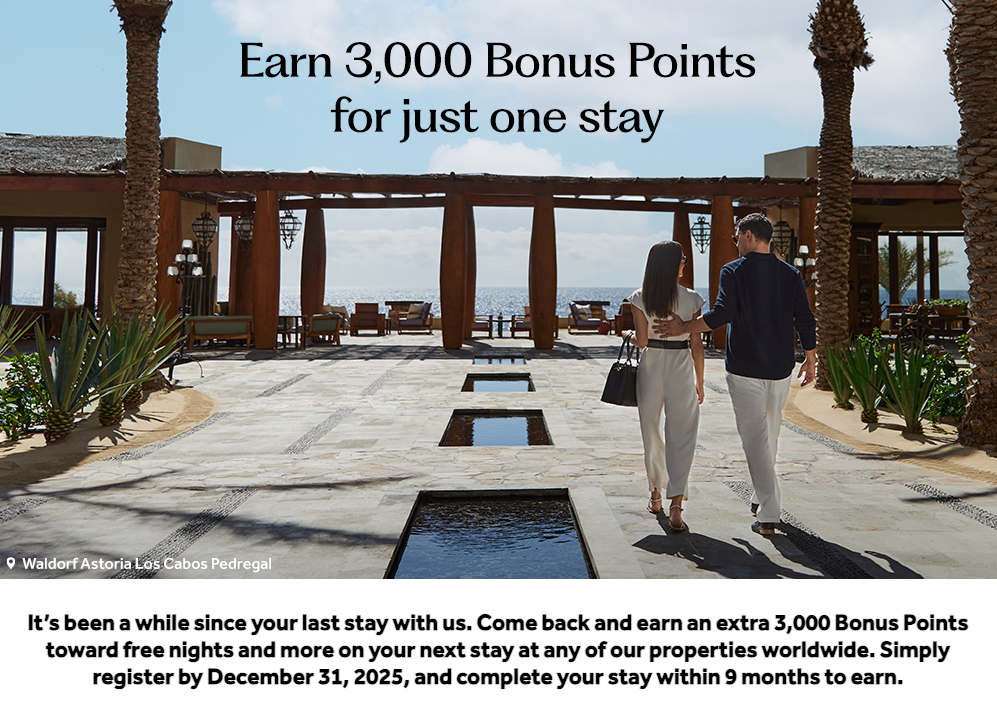 Hilton targeted promotion 3000 points next stay