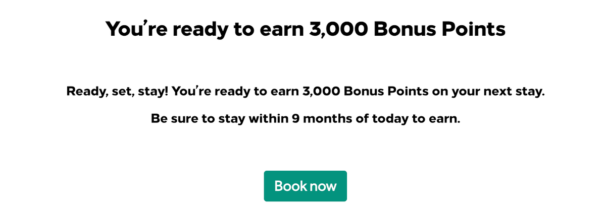 Hilton targeted promotion 3000 points registered