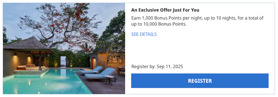 Hyatt 10k bonus points 10 nights offer 2025