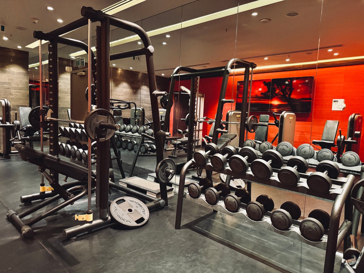 Hyatt Centric Levent Istanbul bench press and weights