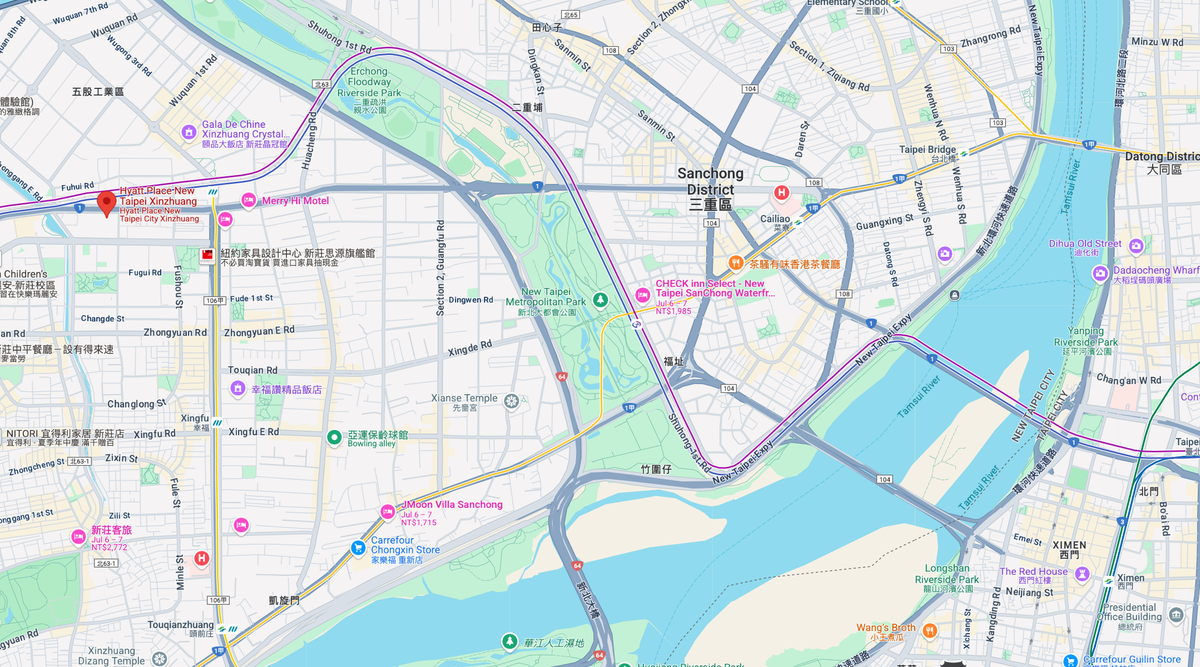 Hyatt Place New Taipei Xinzhuang Google image