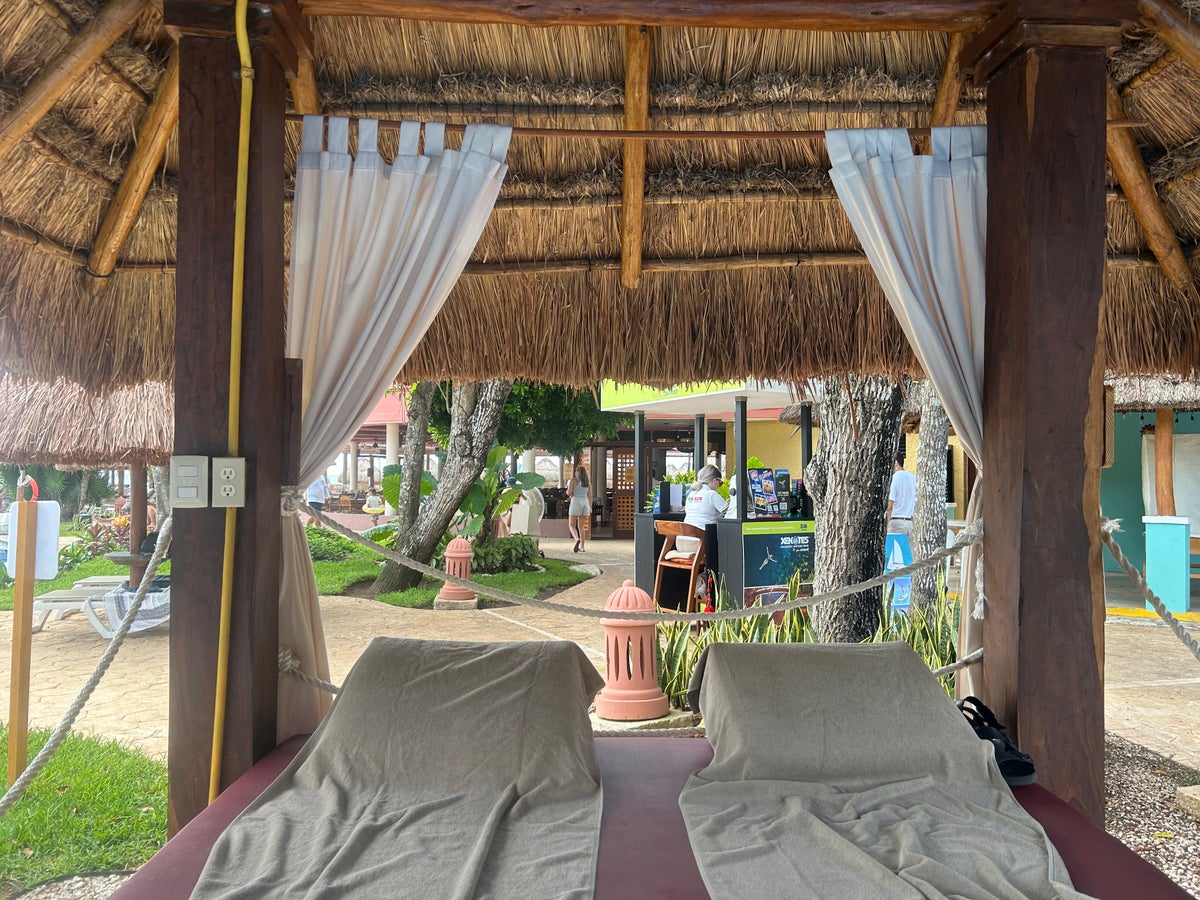 Cabana with towels