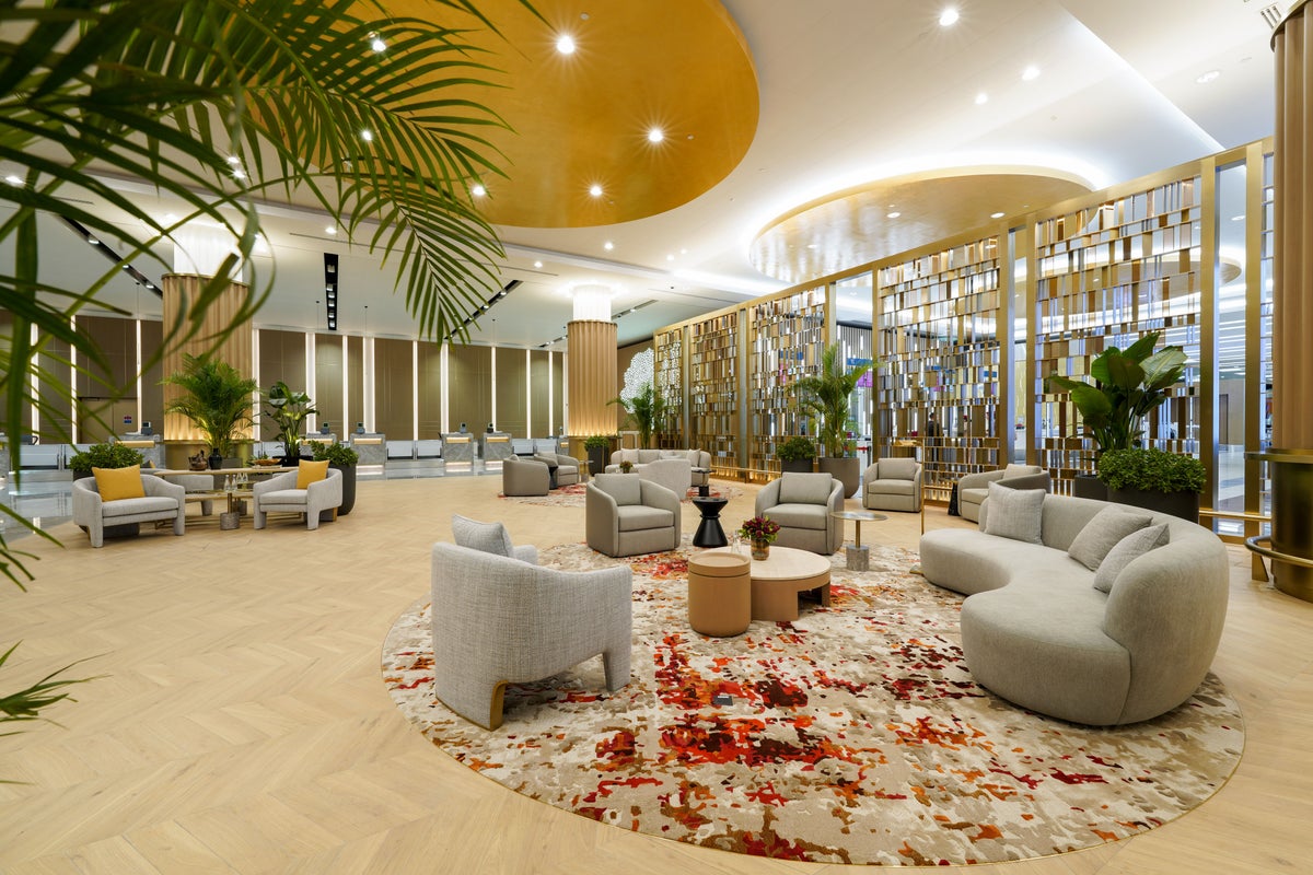 Inside Emirates First Class Check In at Dubai DXB