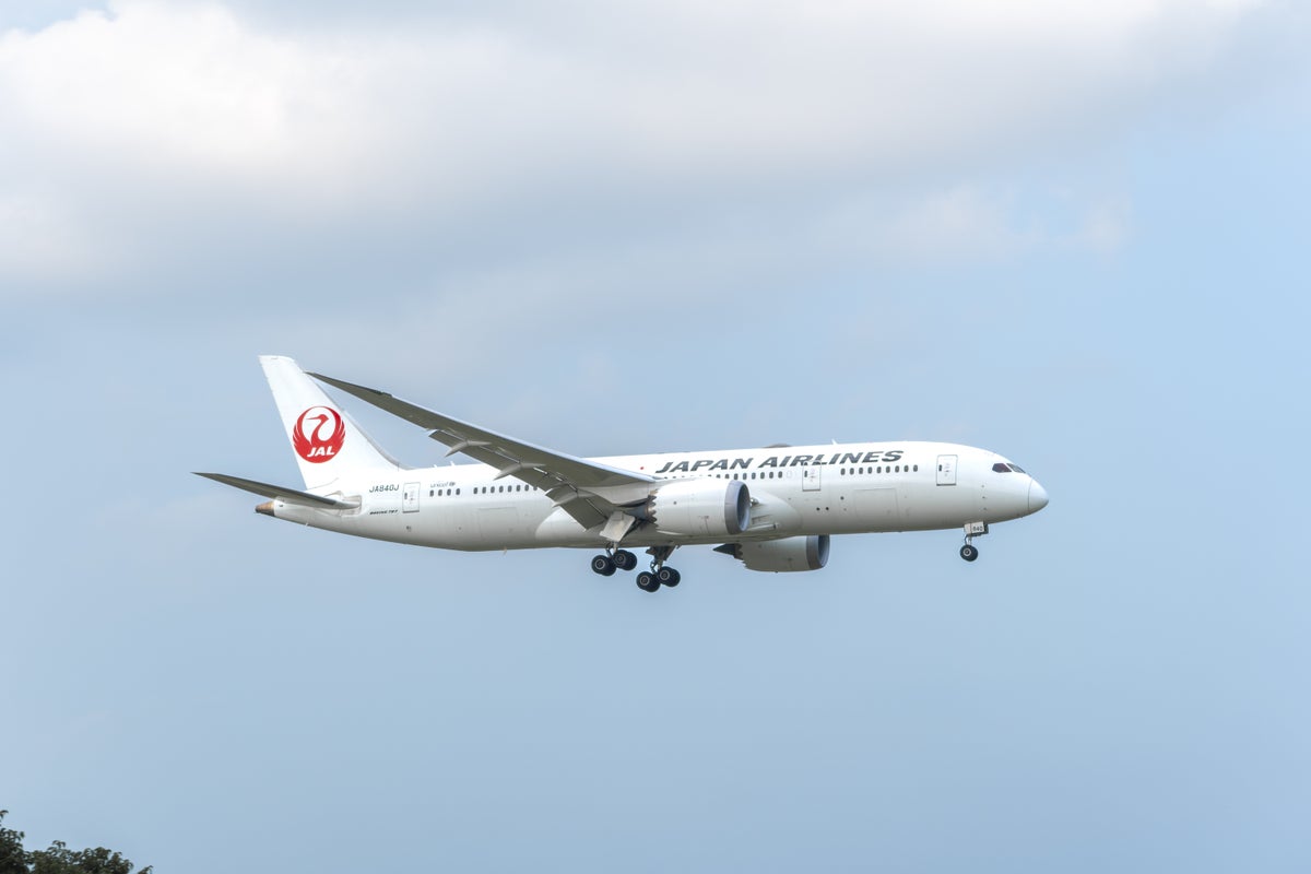 Japan Airlines 787 NRT landing