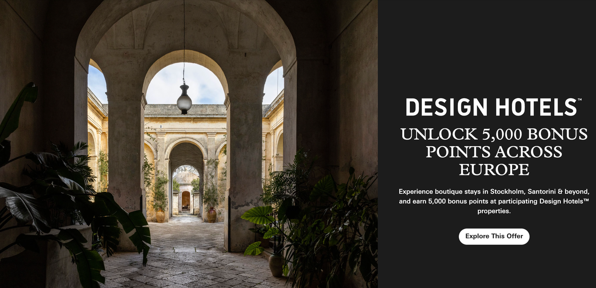 Marriott Bonvoy Design Hotels Europe 5k points