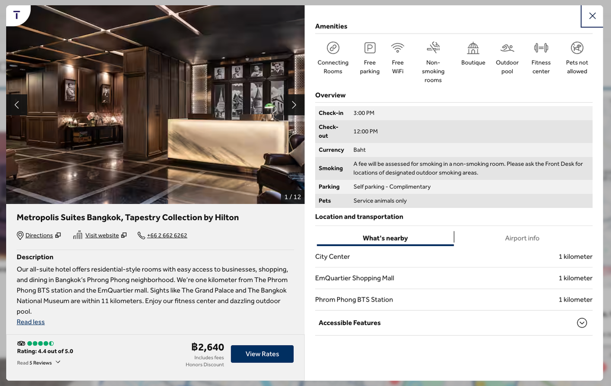 Metropolis Suites Bangkok initial cash price