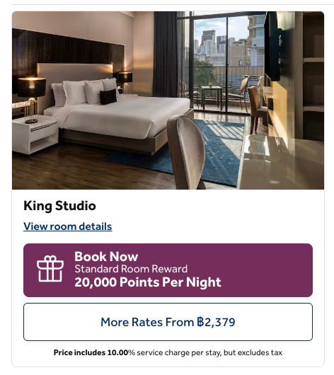 Metropolis Suites Bangkok points price
