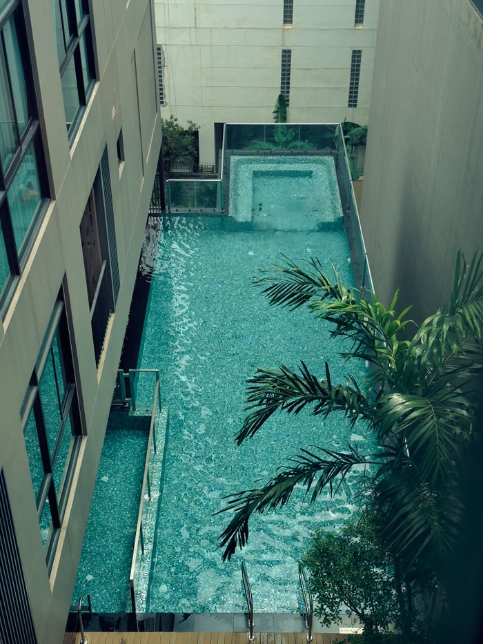 Metropolis Suites Bangkok pool from above Metropolis Suites Bangkok pool from above