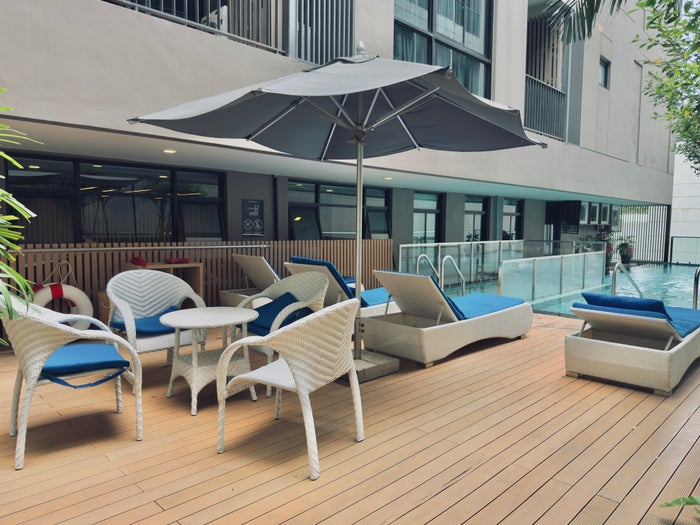 Metropolis Suites Bangkok pool seating Metropolis Suites Bangkok pool seating