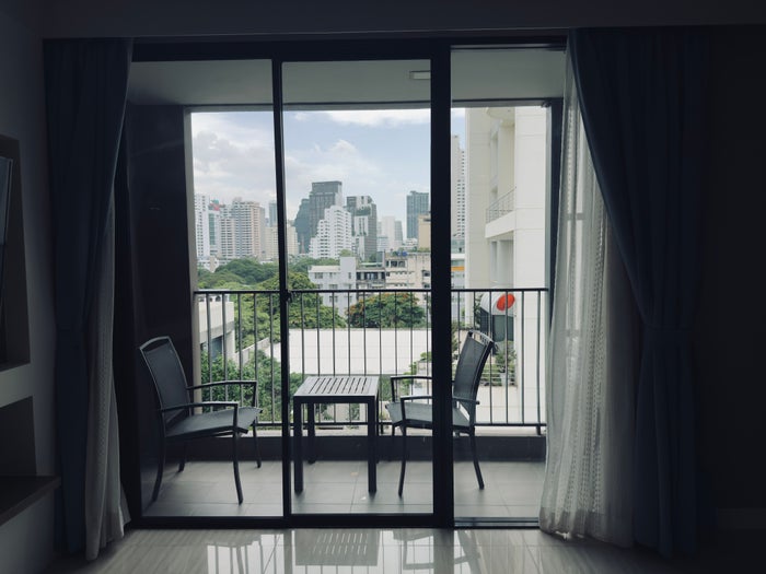 Metropolis Suites Bangkok room living room window Metropolis Suites Bangkok room living room window