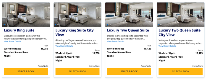 Palazzo using Hyatt points Palazzo using Hyatt points