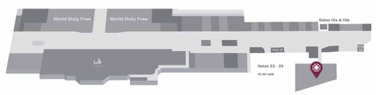 Plaza Premium Lounge T4 LHR map