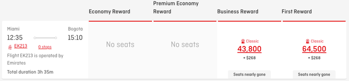 Qantas Emirates Award Prices 1