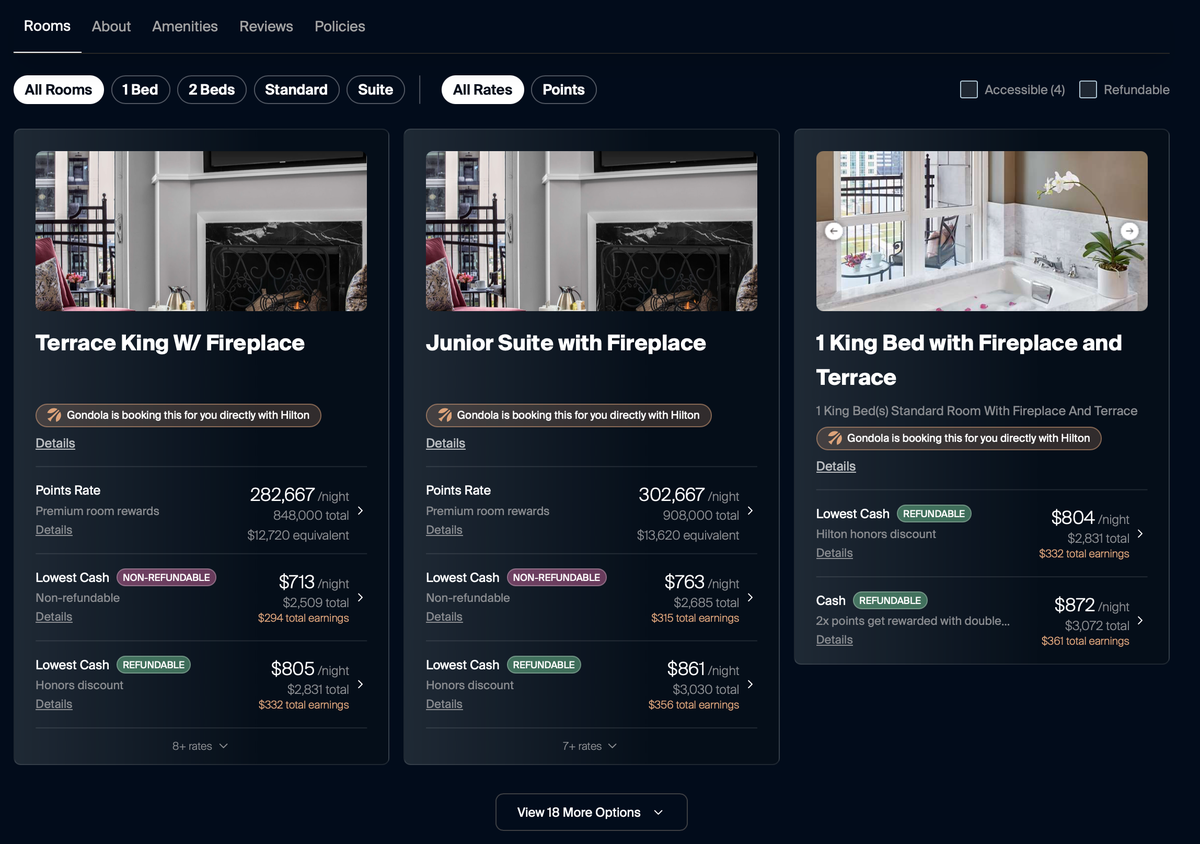 Room Types On Gondola