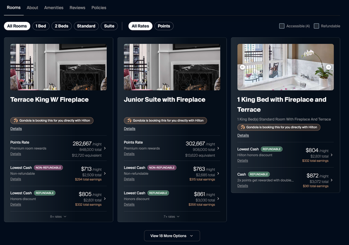 Room Types On Gondola