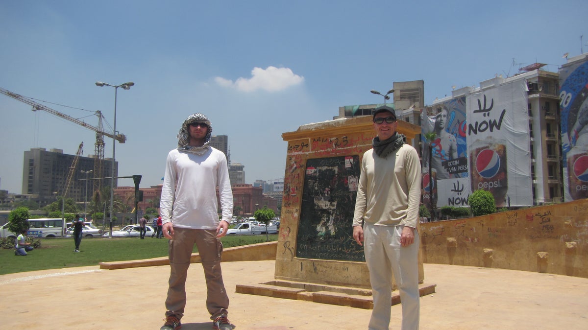Ryan Smith and friend Tahrir Square Cairo Egypt