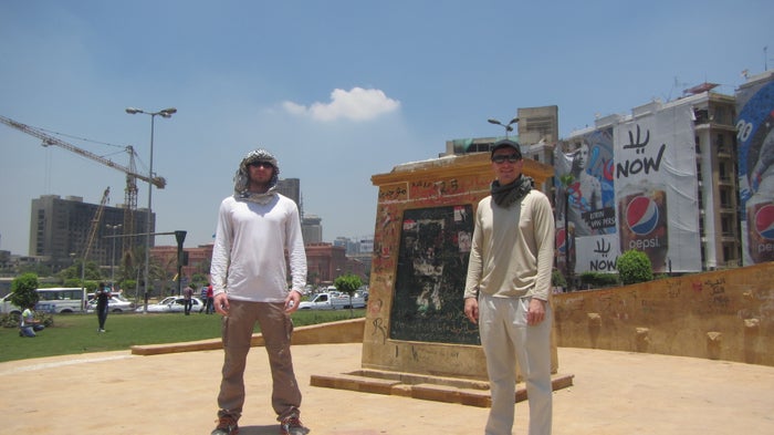 Ryan Smith and friend Tahrir Square Cairo Egypt