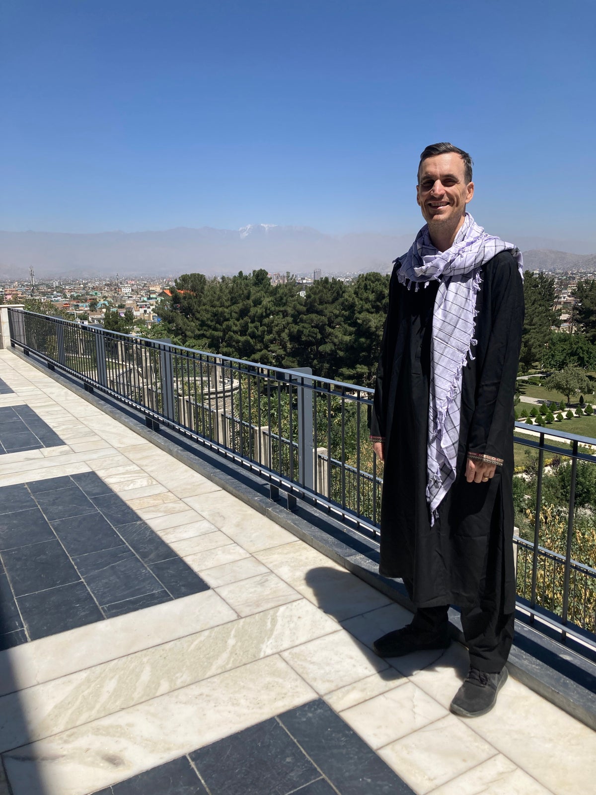 Ryan Smith in Kabul Afghanistan Gardens of Babur