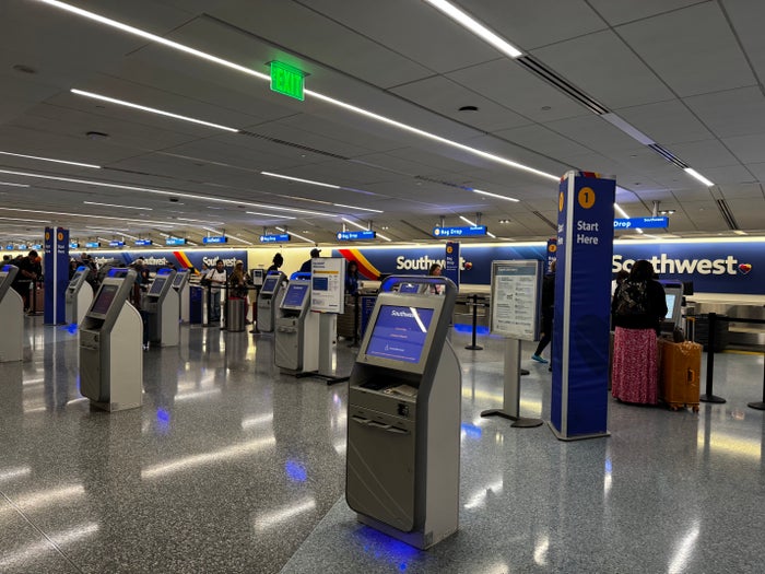 Southwest Airlines check in area Terminal 1 LAX Southwest Airlines check in area Terminal 1 LAX