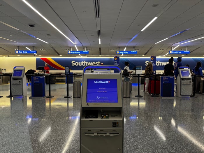 Southwest Airlines check in kiosk Terminal 1 LAX Southwest Airlines check in kiosk Terminal 1 LAX
