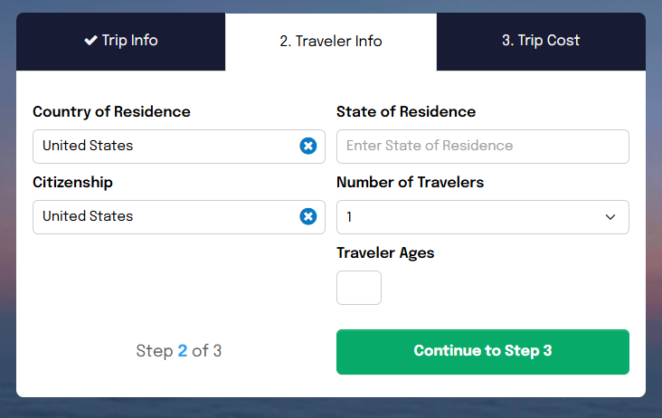 Squaremouth insurance search page 2 traveler information