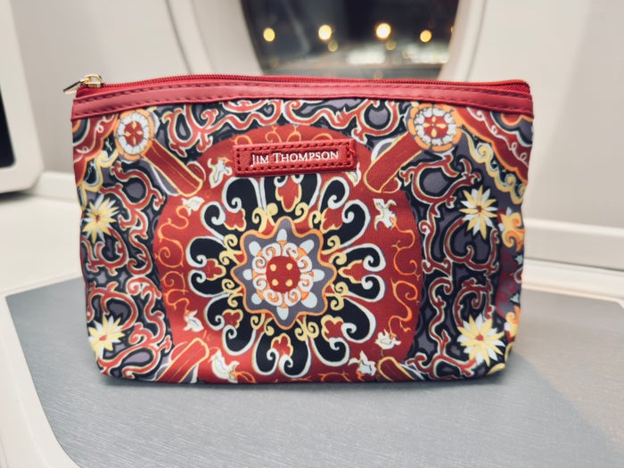 Thai Airways Royal Silk a350 900 business class amenity kit exterior Thai Airways Royal Silk a350 900 business class amenity kit exterior