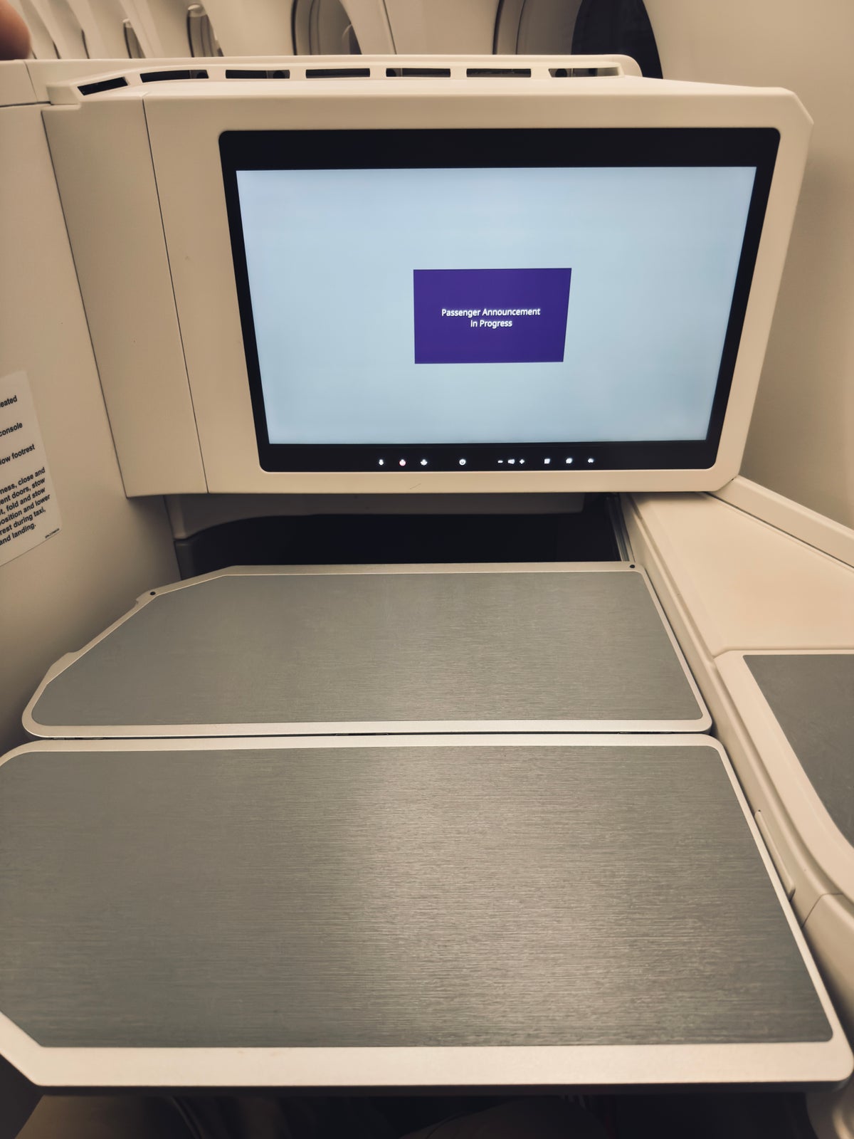 Thai Airways Royal Silk a350 900 business class tray table