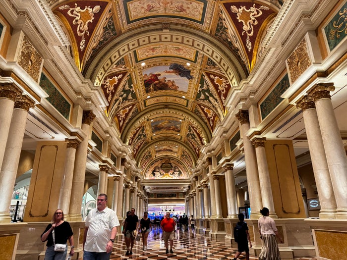 Venetian Las Vegas lobby hallway to casino Venetian Las Vegas lobby hallway to casino