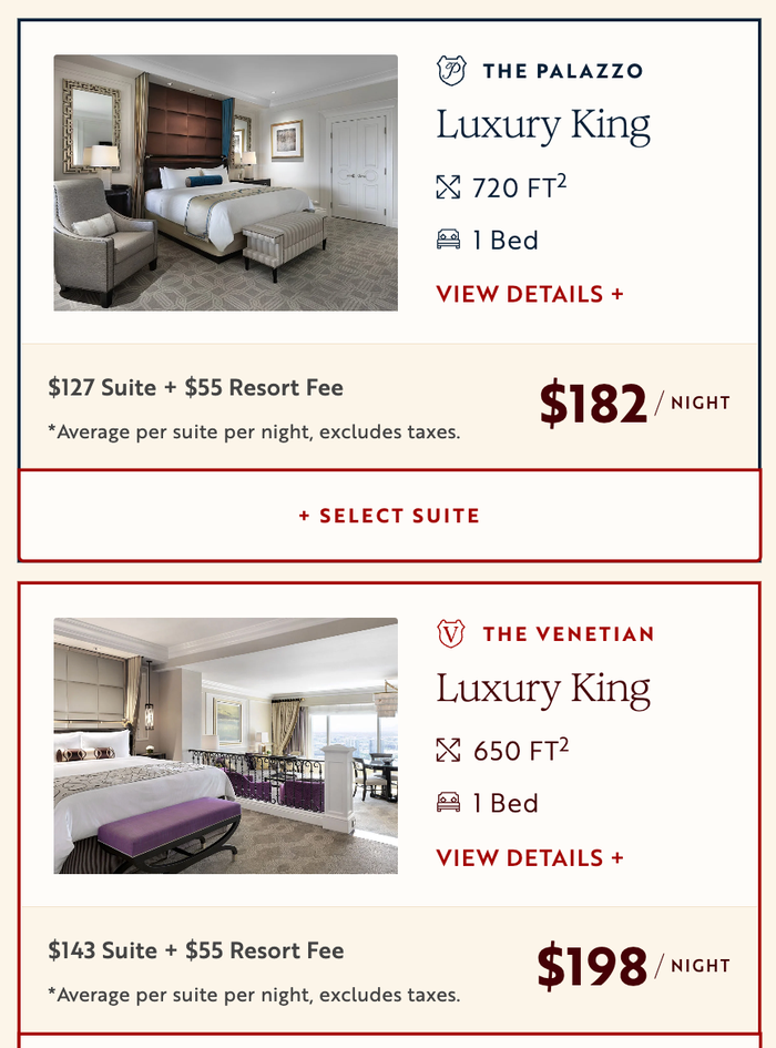 Venetian Palazzo price comparison Venetian Palazzo price comparison