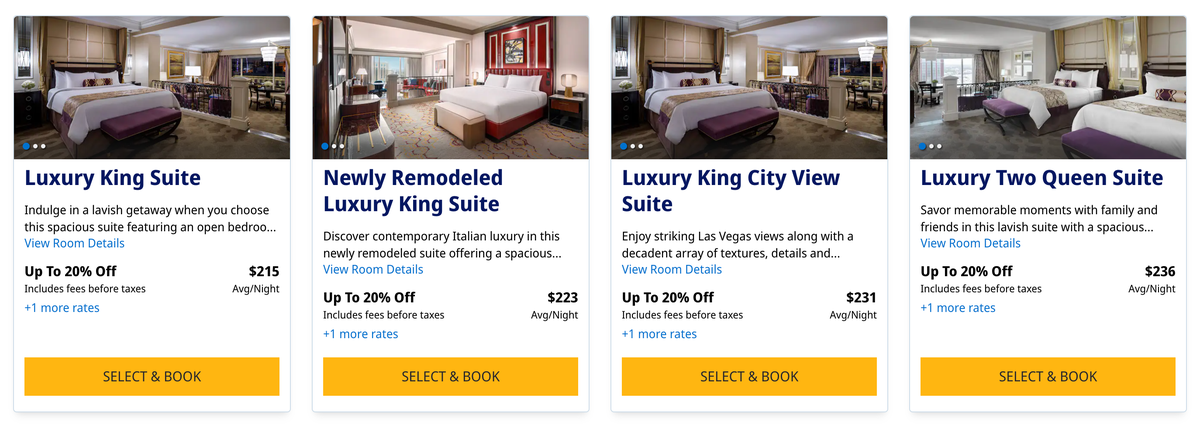Venetian room rates