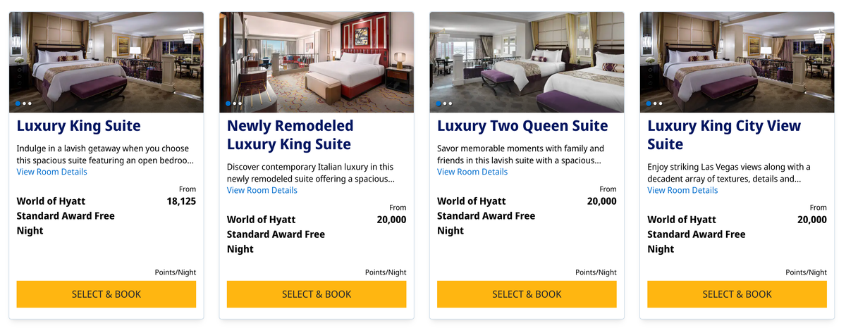 Venetian using Hyatt points