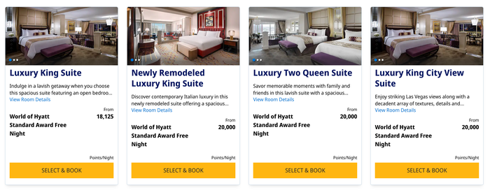 Venetian using Hyatt points Venetian using Hyatt points