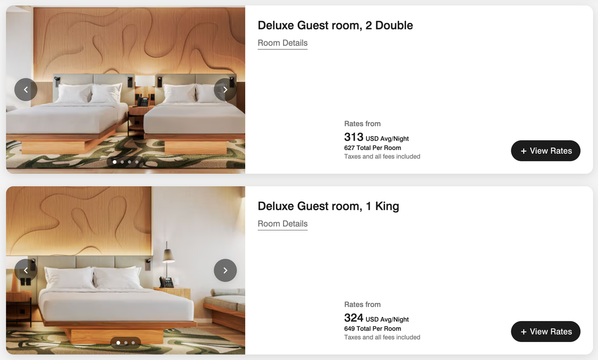 Westin Sao Paulo cash rates