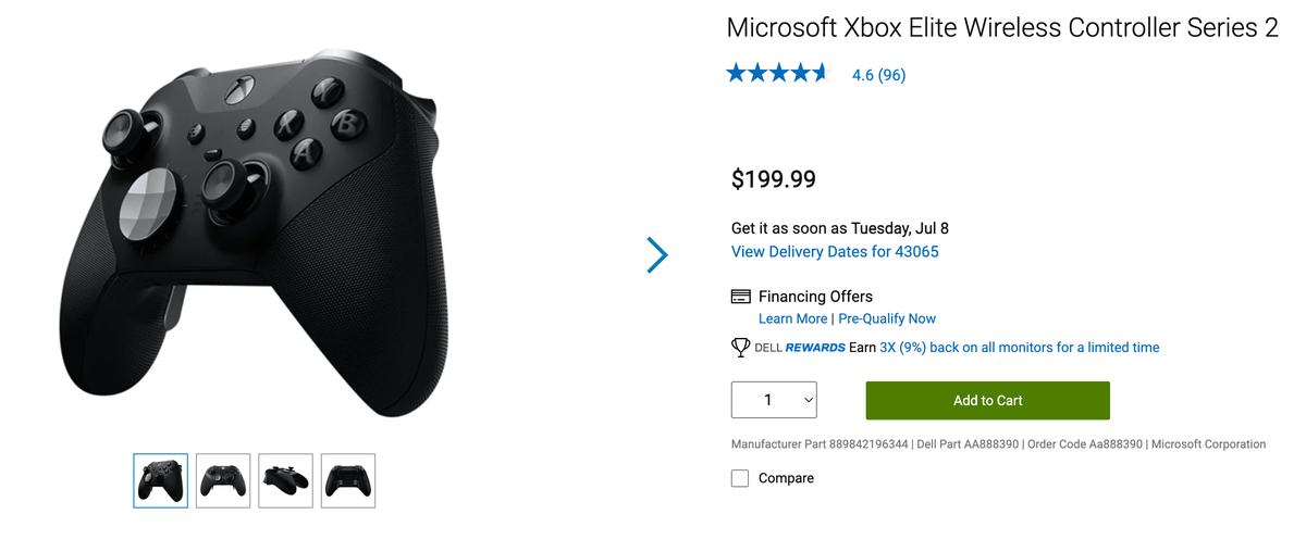 Xbox controller at Dell