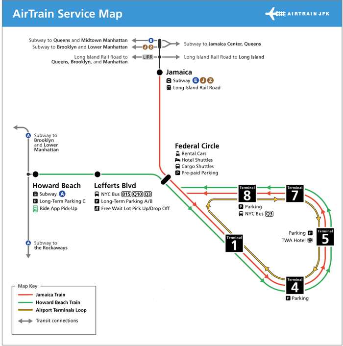 jfk airtrain map 2025 jfk airtrain map 2025