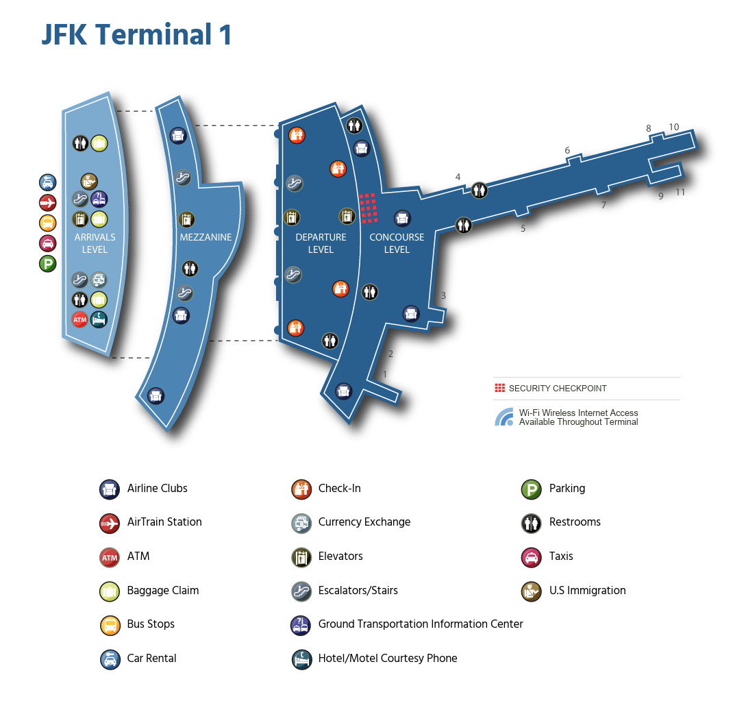 jfk terminal 1 map 2025
