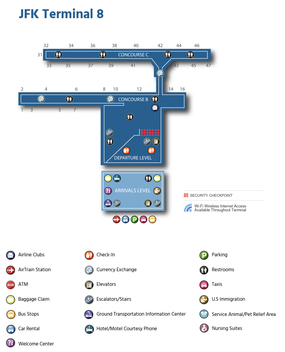 jfk terminal 8 map 2025