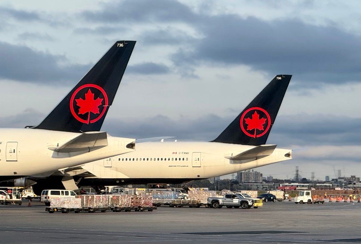 Air Canada tailfins at Toronto Airport YYZ