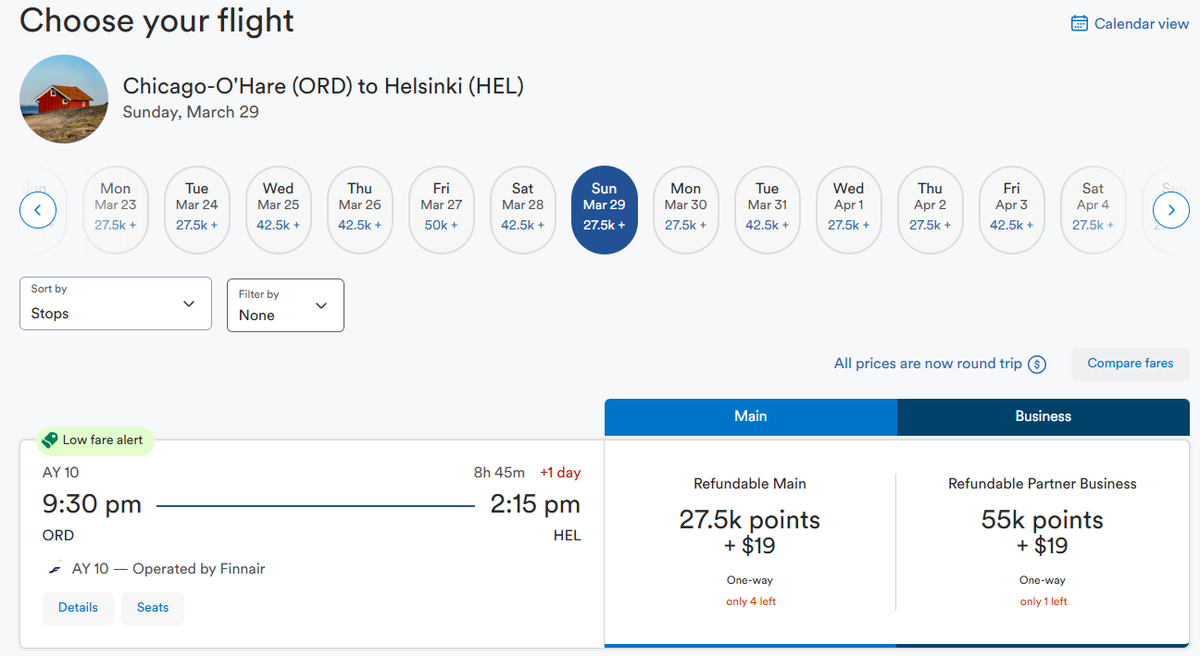 Alaska ORD HEL Finnair