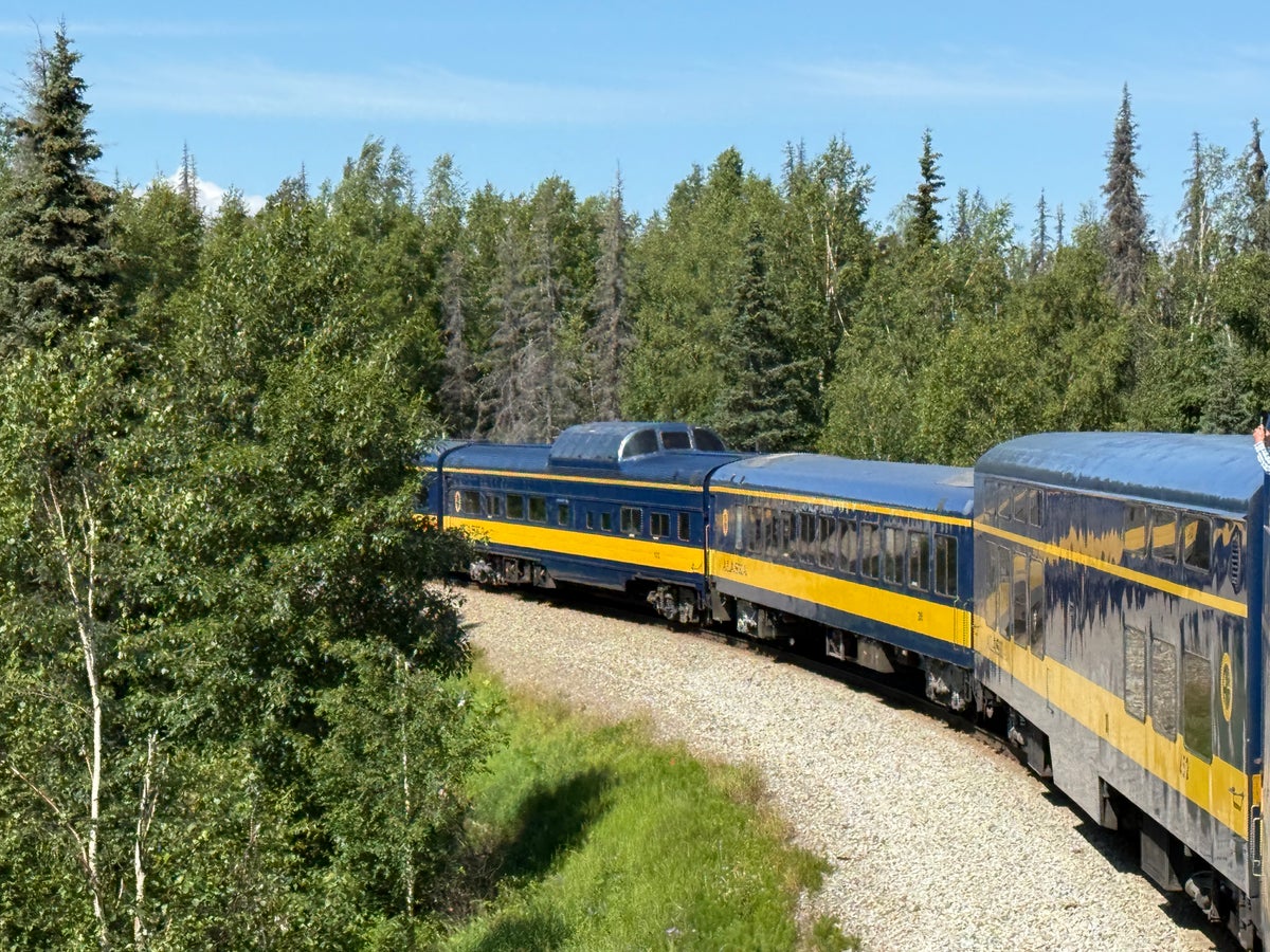 Alaska Railroad Looking Back At Train Alaska Railroad Looking Back At Train