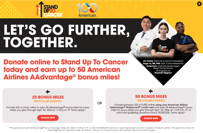 American Airlines Stand Up To Cancer 2026