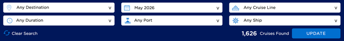 Amex Travel cruises filters on results page Amex Travel cruises filters on results page